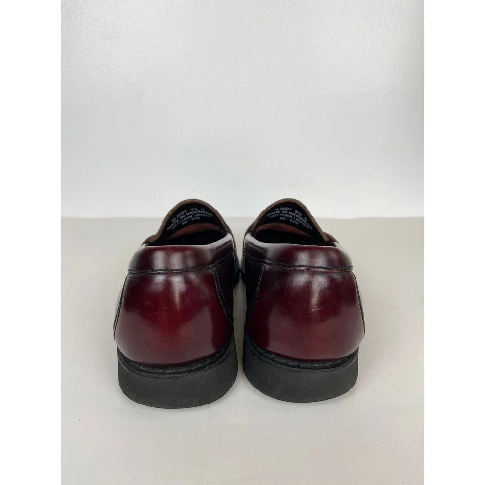 Rockport Men's Burgundy Leather Penny Loafers Size 9.5 N Peppy Classic Old Money